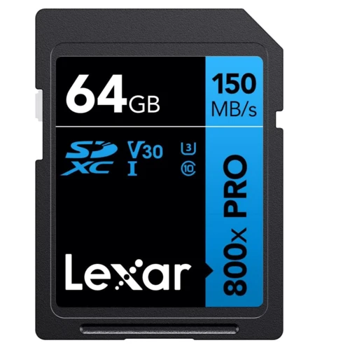 Карта пам'яті Lexar 64GB SDXC Class 10 UHS-I U3 V30 High Performance 800x Pro (LSD0800P064G-BNNNG)