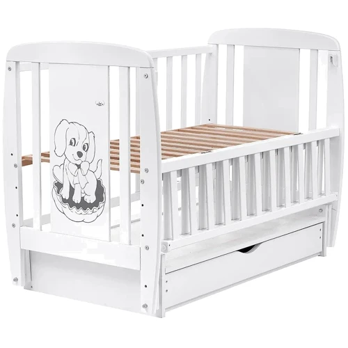 Детская кроватка Babyroom Собачка DSMYO-3 белый (625292)