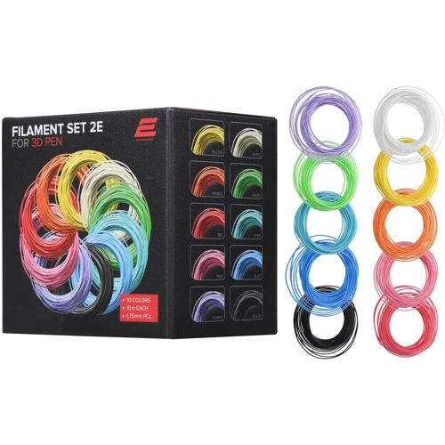 Набор нитей 2E для 3D ручки 1,75 мм PCL (10 цв. x10м) (2E-L-BH010)