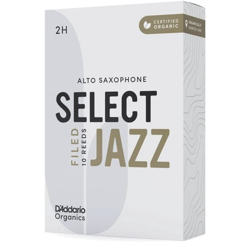 Трости для альт саксофона D'ADDARIO Organic Select Jazz - Alto Sax Filed 2H - 10 Pack