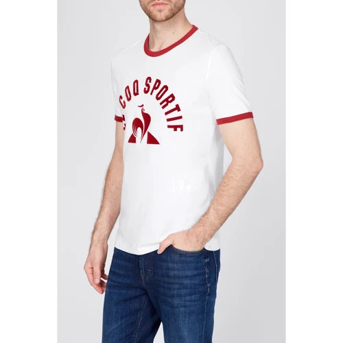 Футболка Le Coq Sportif ESS TEE SS N3 M 2021263-LCS 46 біла з принтом: Вид Футболки
