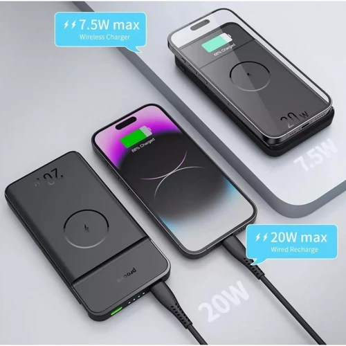 Внешний аккумулятор Proove Power Bank 10000mAh Power Stand 2 in 1 20W Black (PBPS20030001): Встроенный кабель нет