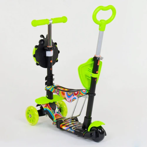 Самокат 5в1 Best Scooter (PU колеса с подсветкой) Абстракция Multicolor (74072): Количество колес 3
