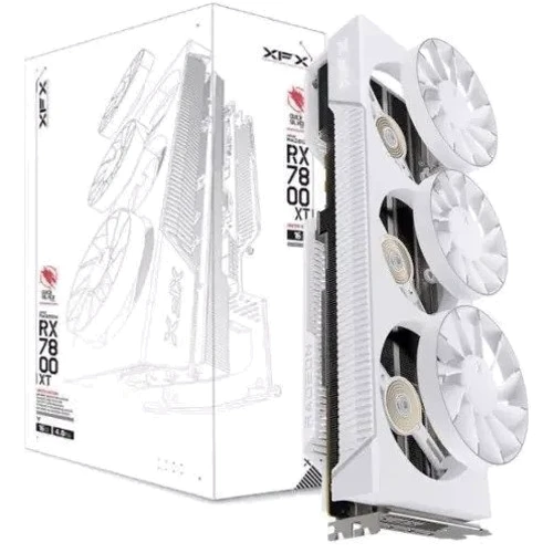 Видеокарта XFX Quicksilver AMD Radeon RX 7800 XT Magnetic Air Gaming Arctic White (RX-78TMAIRW9)