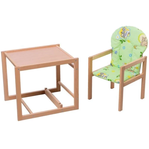 Стульчик- трансформер For Kids Бук-21 светлый мдф столешница зеленый с рисунком (6772)