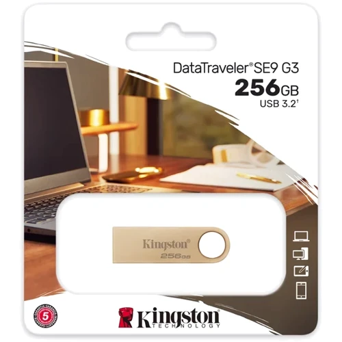 USB-флешка Kingston 256GB DataTraveler SE9 G3 USB 3.2 Gold (DTSE9G3/256GB) фото 11