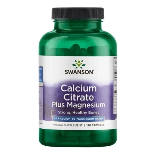 Swanson Calcium Citrate Plus Magnesium Кальций цитрат плюс магний 150 капсул