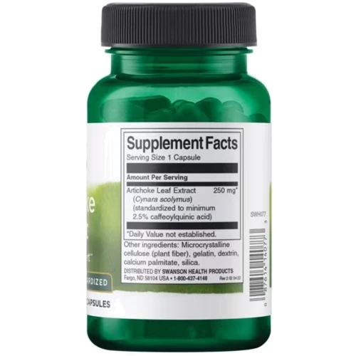 Swanson Artichoke Extract Standardized Экстракт артишока 250 мг 60 капсул: Форма выпуска Капсулы