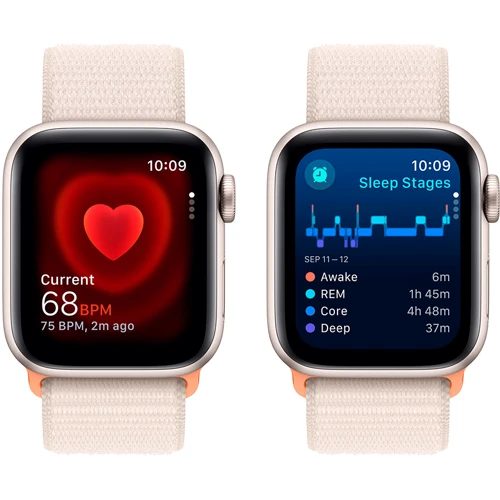 Apple Watch SE 2 2023 40mm GPS Starlight Aluminum Case with Starlight Sport Loop (MR9W3) UA фото 7