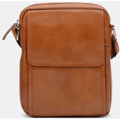 Мужская сумка через плечо Borsa Leather коричневая (K1321-1-coniac): Пол Мужской
