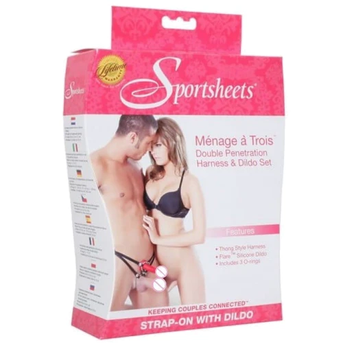 Страпон для подвійного проникнення Sportsheets - Menage a Trois for Two