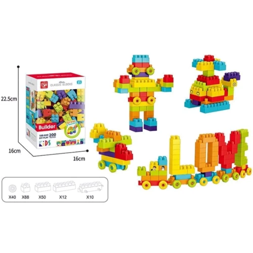 Конструктор 200 деталей (188-644): Производитель Noname