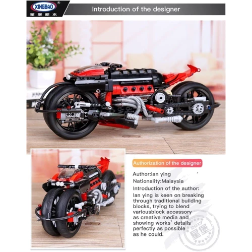 Конструктор XingBao Футуристичный мотоцикл 680 элементов (XB-03021)