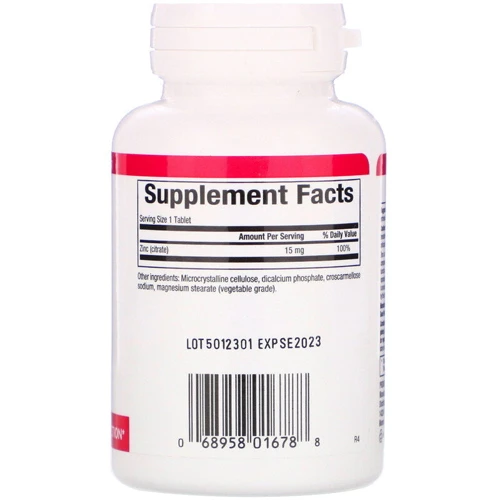 Natural Factors Zinc Citrate, 15 mg, 90 Tablets (NFS-01678): Тип Цинк