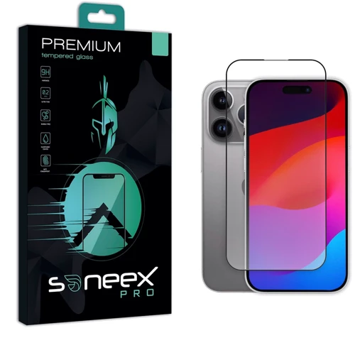 Защитное стекло для iPhone Soneex Tempered Glass Pro Premium 3D Full Silk Screen Anti Static Black for iPhone 15