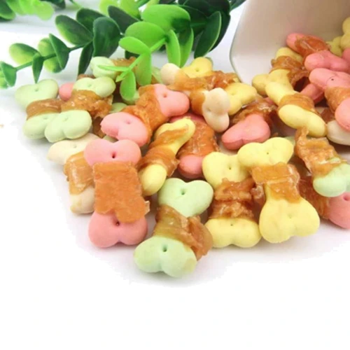 Лакомство для собак Селянські смаколики Печенье косточки с мясом курицы 3 см 500 г (LSC-55)