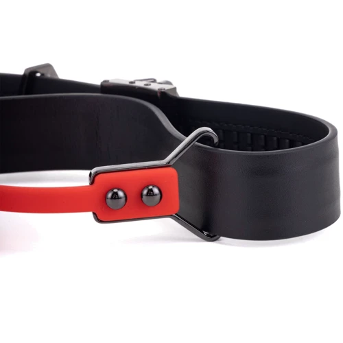 Кожаный кляп с 2-мя насадками LOCKINK Ball-Gag & Gag-bite Set - Black