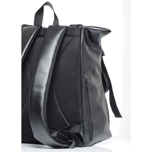 Жіночий рюкзак Sambag RollTop Milton чорний (24251070): Фактура Тиснение, Матовая