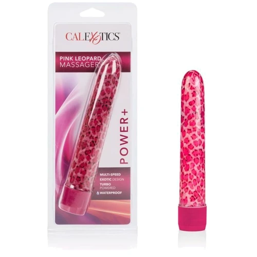 CalExotics Leopard Massager пластиковый вибратор, 17x3 см, розовый