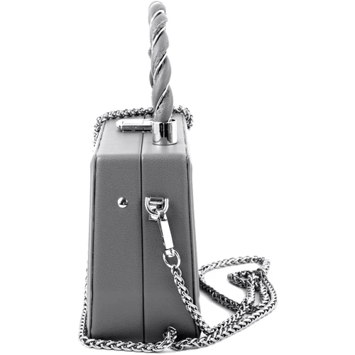 Женская сумка-сэтчел Valiria Fashion серая (ODA28230-9): Фактура Тиснение, Матовая