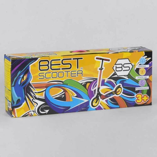 Самокат двухколесный Best Scooter с PU колесами и резиновыми грипсами Blue (87722): Количество колес 2