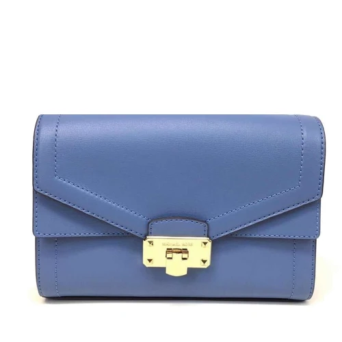 Женская сумка кросс боди Michael Kors голубая (192877346214)