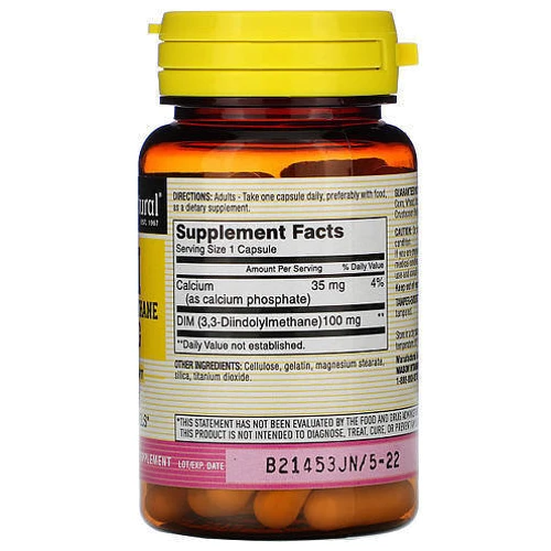 Mason Natural Dim Diindolylmethane 100 mg Дііндолілметан 60 капсул: Форма випуску Капсулы