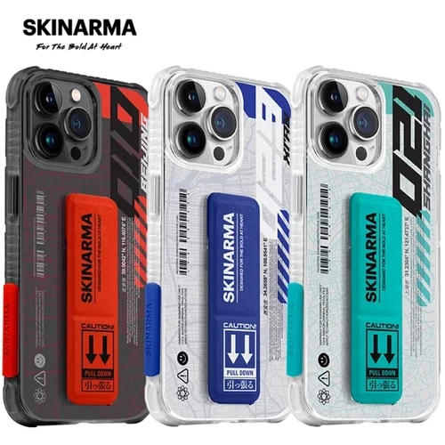 Чехол для iPhone SkinArma Ryoiki with Grips-Tand Clear/Turquoise for iPhone 13 Pro: Тип чехла накладка на заднюю часть