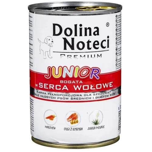 Влажный корм Dolina Noteci Premium для щенков с говяжьим сердцем 400 г DN 400 (403)