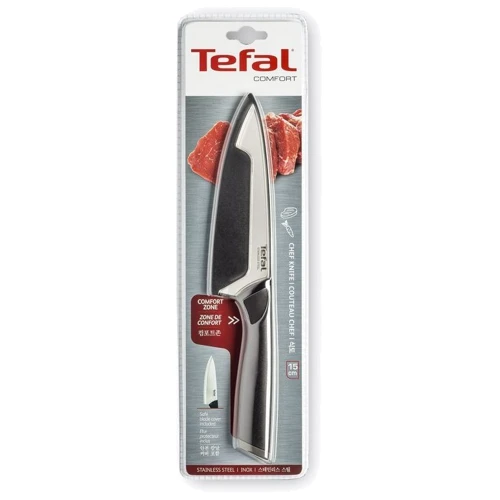 Нож Tefal Comfort шеф-повара с чехлом 15 см (K2213144): Особенности Эргономичность
