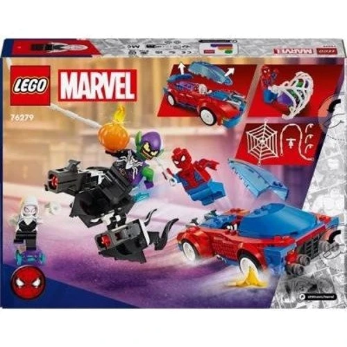 Конструктор LEGO Marvel Автомобіль для гонки Людини-Павука та Зелений Гоблін з отрутою Венома (76279) фото 6