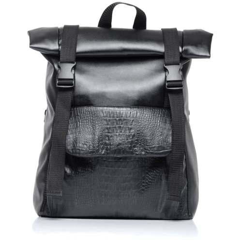 Жіночий рюкзак Sambag RollTop Milton чорний (24251070)