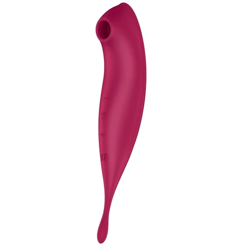 Смарт-вибратор для клитора с вакуумной стимуляцией Satisfyer Twirling Pro+ dark red