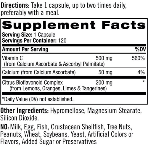 Natrol Easy-C 500 mg Витамин C 120 капсул: Тип Витамин C