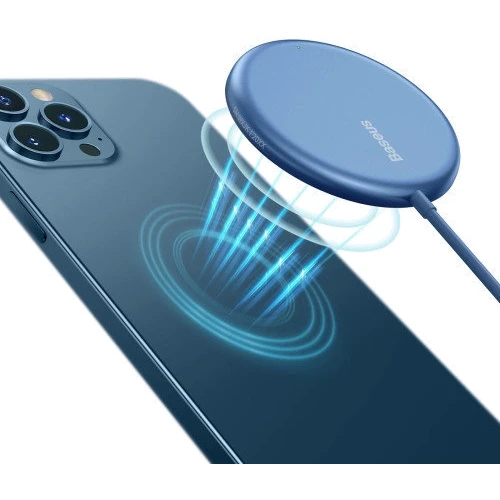Зарядний пристрій Baseus Wireless Charger MagSafe Simple Mini 15W Blue (WXJK-H03) для iPhone 16 I 15 I 14 I 13 I 12 series: Кількість USB-портів нет