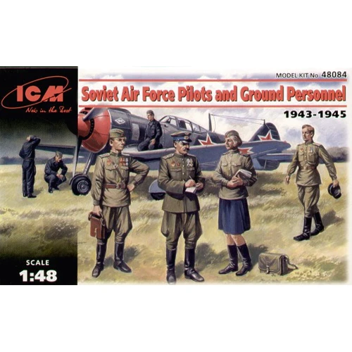 Набор фигурок ICM Пилоты и техники ВВС СССР (1943-1945) (ICM48084)