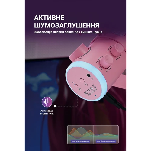 Конденсаторный USB микрофон Fifine TAM6P Pink фото 6