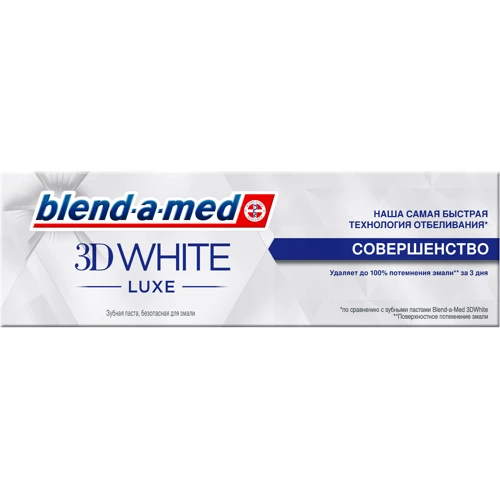 Blend-a-med Зубная паста 3DWhite Luxe Совершенство 75 ml: Назначение Отбеливание, Очищение