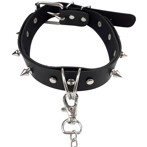 Ошейник с шипами и поводком Art of Sex - Collar Spikes and Leash