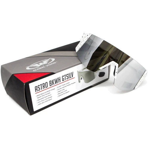 Спортивні окуляри Окуляри захисні відкриті Global Vision Astro White (G-Tech™ silver), дзеркальні сірі у білій оправі (з можливістю встановлення діоптричної вставки) (GV-ASTRW-SM) фото 7
