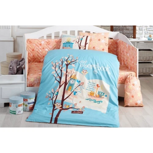 Комплект постельного белья HOBBY Dream Clock детский голубой 100х150/2х35х45 см (44408)