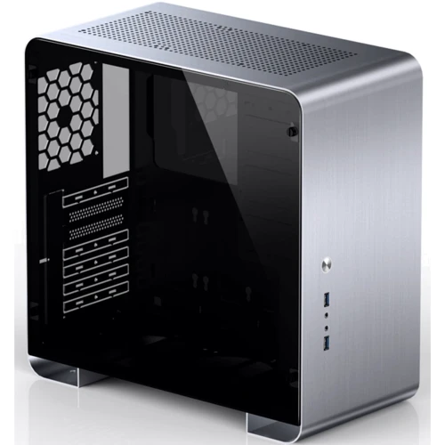 Корпус QUBE FALCON Aluminum Silver (QBX4E_WBNU3): Материал передней панели алюминий