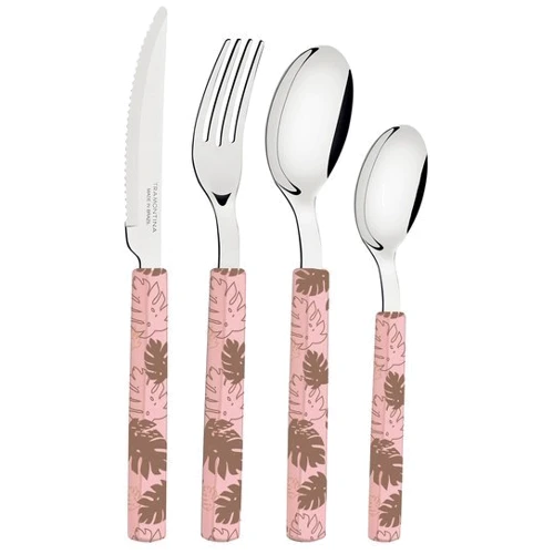Набір столових приладів Tramontina Bliss pastel pink 16 предметів (29899/129)