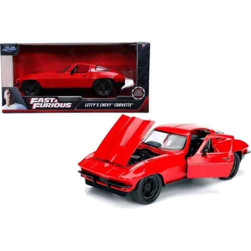 Машина металлическая Jada Форсаж Chevrolet Corvette 1966 Красная 1:24 (253203010) фото 6