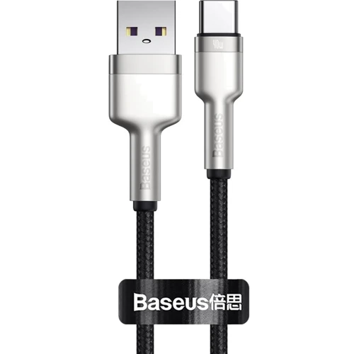 Кабель Baseus USB Cable to USB-C Cafule Metal 40W 25cm Black (CATJK-01)