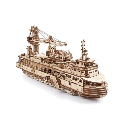 Механічний 3D пазл UGEARS Дослідницьке судно (70135): Кількість фрагментів, шт 575