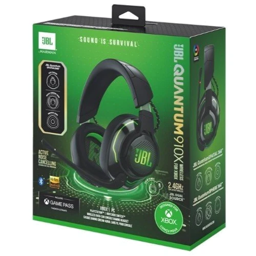 Навушники JBL Quantum 910X Wireless Black/Green for XBOX (JBLQ910XWLBLKGRN): Тип конструкції повнорозмірні