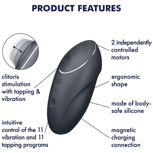 Вибратор Satisfyer Tap & Climax 1 Grey