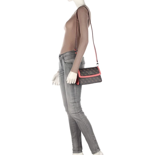 Женская сумка кросс боди Guess Camy Crossbody Flap темно-коричневая (HWSG7741180-BRM): Тип ручки Со съемным ремнем, Плечевой ремень, Без ручки