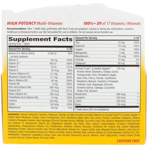 Nature's Way, Alive!, Energy 50+, Multivitamin-Multimineral, For Adults 50+, 60 Tablets (NWY-60193): Тип Мультивитамины